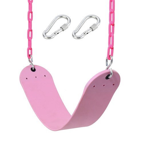 Pink playground swing - playground, seat